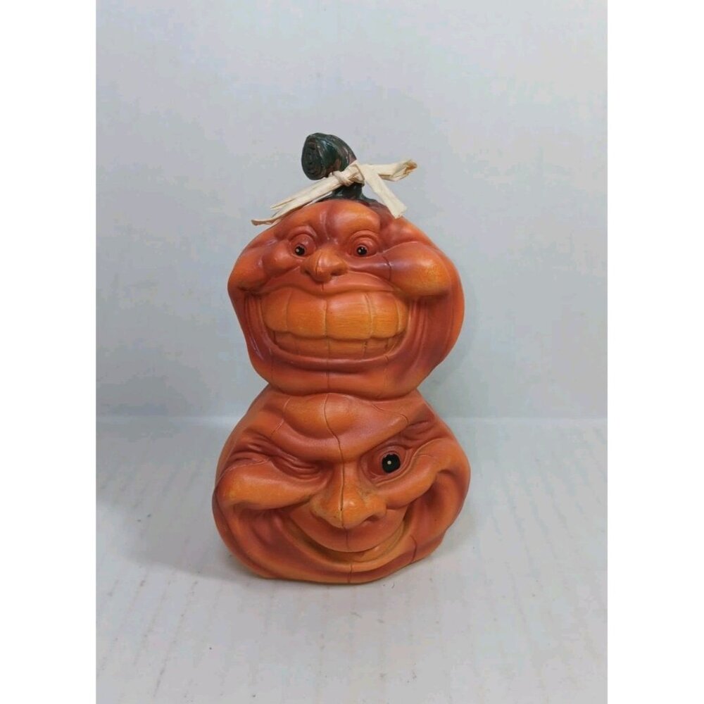 Vintage Young Halloween Figurine Creepy Anthropomorphic Pumpkin Jack O Lanterns